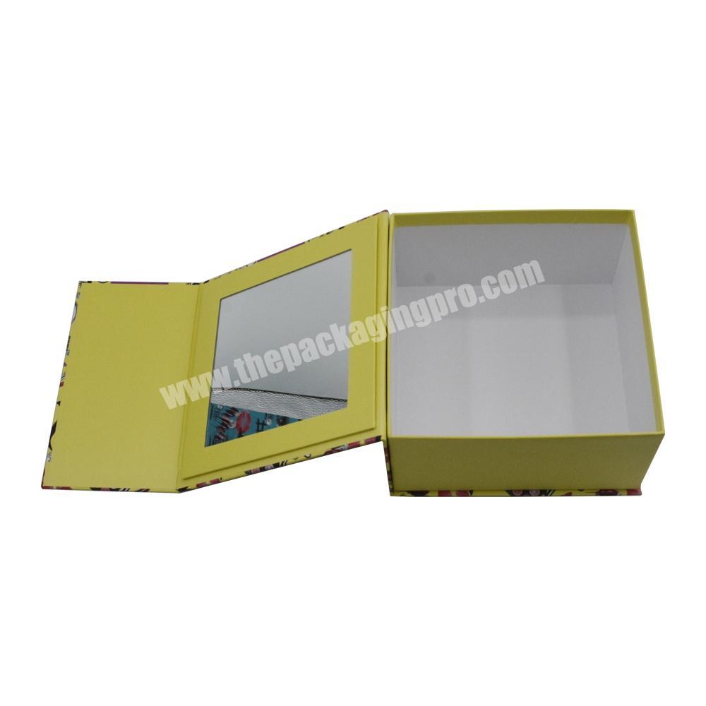 Custom colorful mirror makeup suitcase cosmetic packaging box