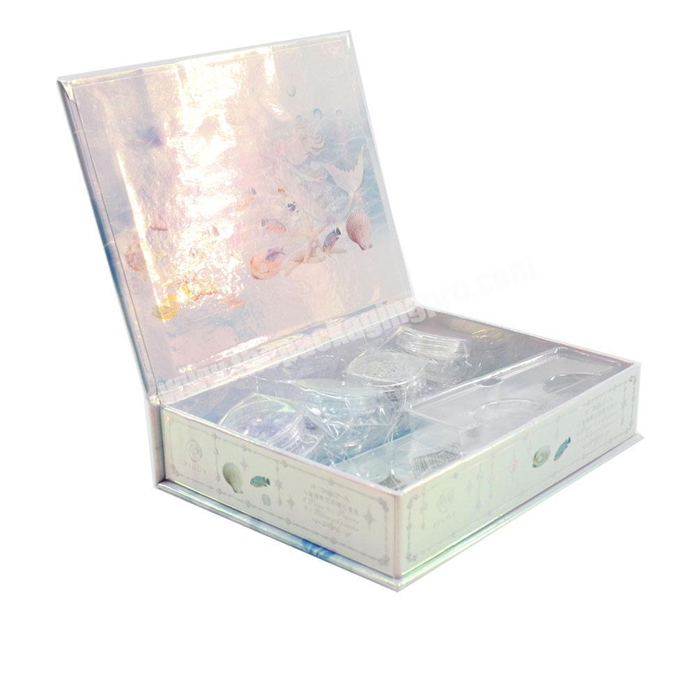 Custom colorful shiny magnetic enclosure eyelash packaging box