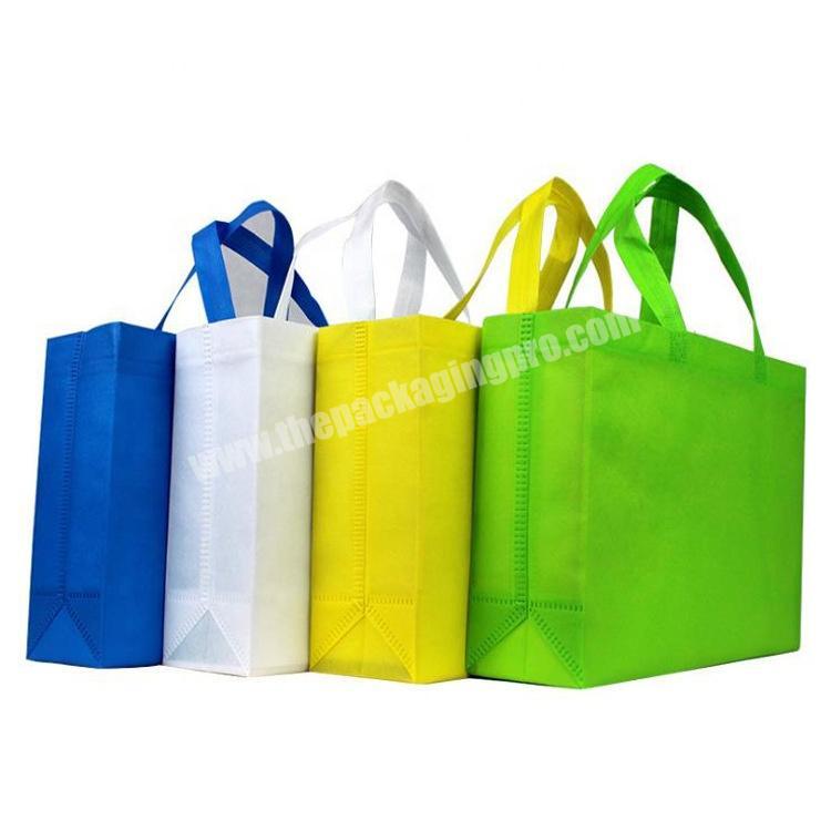 Custom colorful tote shopping reusable pp non woven bag