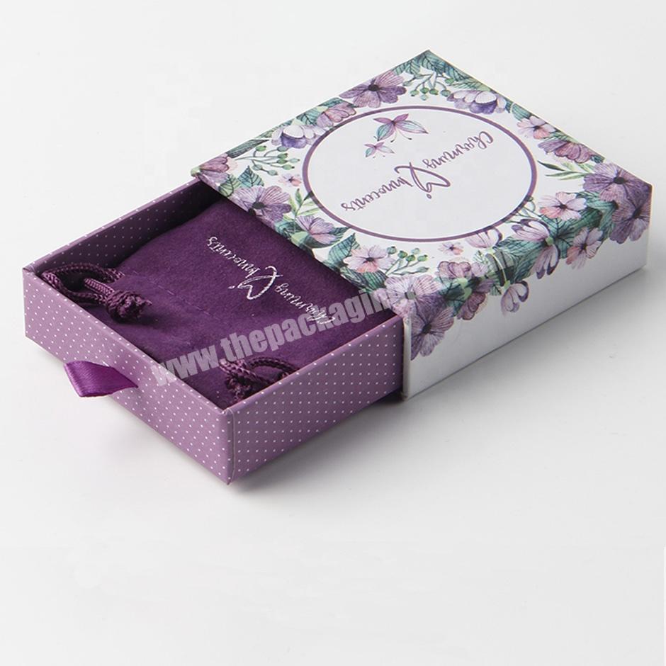 Custom colourful printing paper made ribbon box for bracelet packing