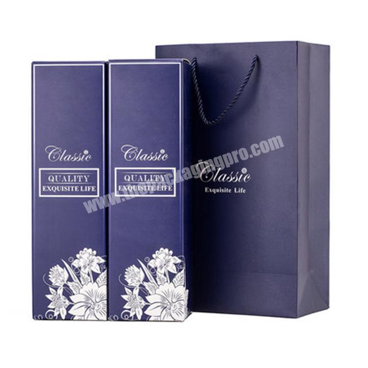 Custom corrugated box for wine bottle packaging, wine paper box packaging with printing logo