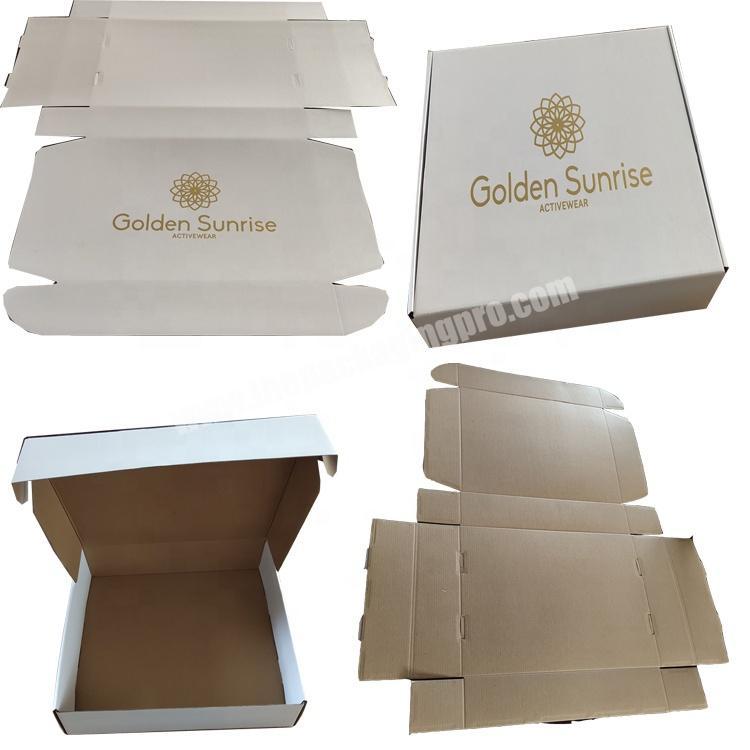 Custom corrugated mailer paper packaging box with hot foil logo
