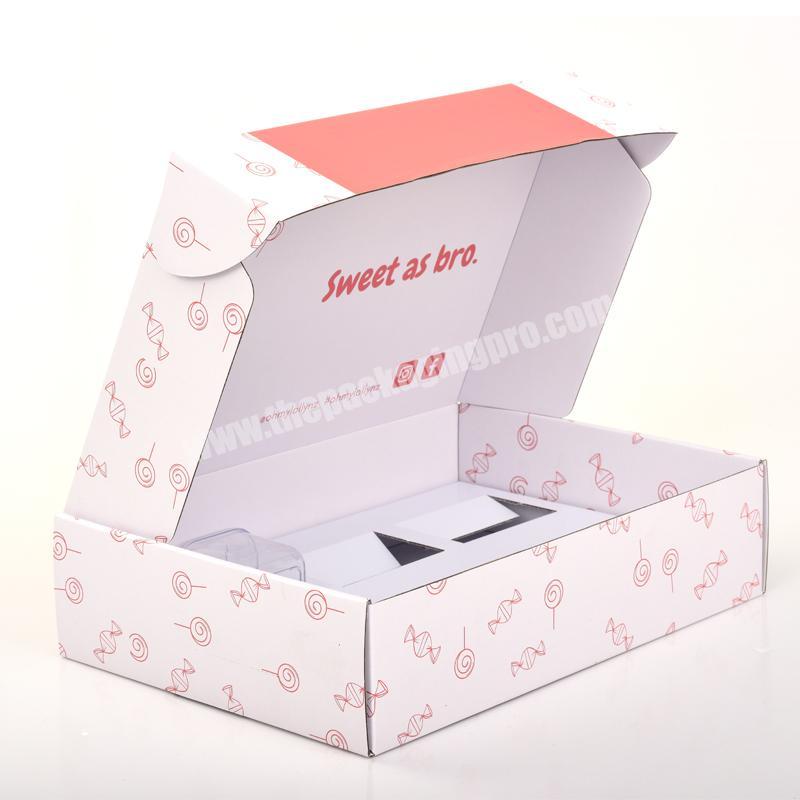 Custom corrugated paper candies set boxes candy gift box packaging with insert
