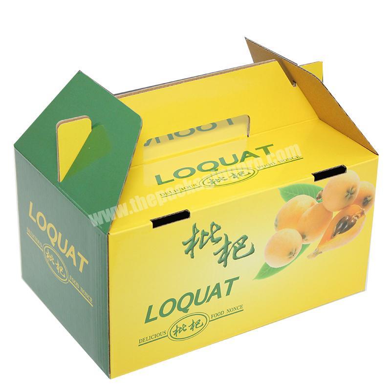 custom corrugated paper food packing box for fruit packaging