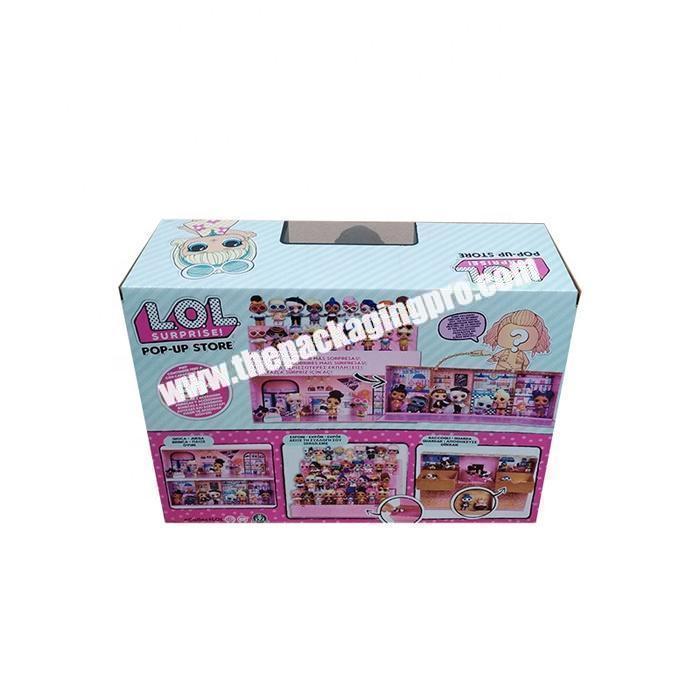 Custom corrugated paper packaging box for kids barbie toy doll