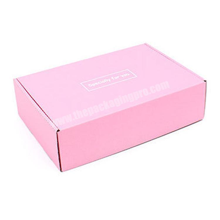 Custom corrugated pink package foldable gift cardboard box