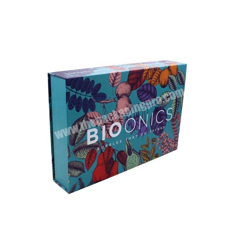 Custom Cosmetic Gift Box Packaging With Black Sponge Foam For Glass Bottles