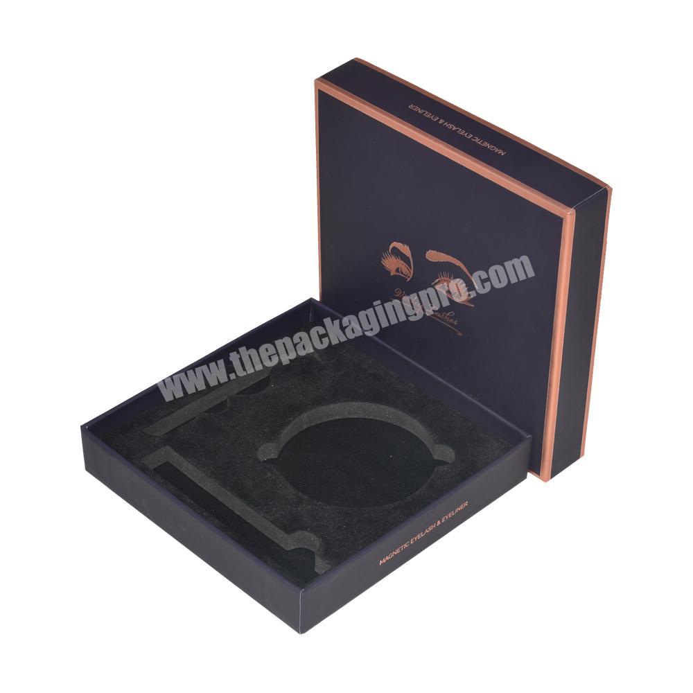 Custom cosmetic set gift box design foil logo gift box for comb&mirror packaging gift box for cosmetic tools