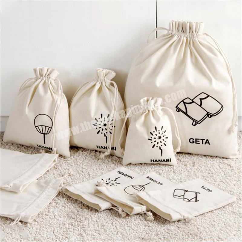 custom cotton drawstring bag packaging