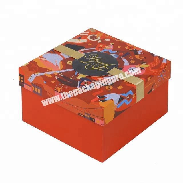 custom creative design christmas gift box with lid