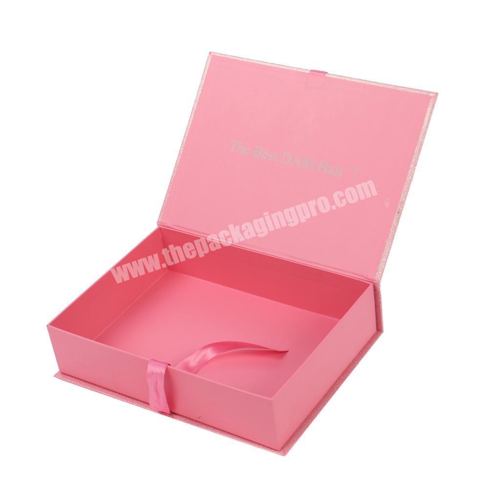 Custom creative paper package private label hair extension packaging boxes