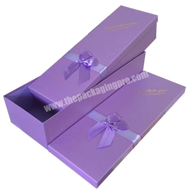 Custom creative paper packaging sweet box with ribbon bow for flower