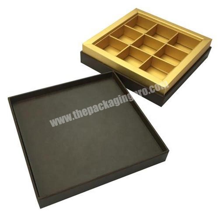 Custom cupcake packaging box with golden paper insert