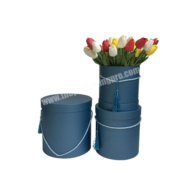 Factory Custom Cylinder Packaging Box Elegant Round Flower Boxes For Rose Packaging