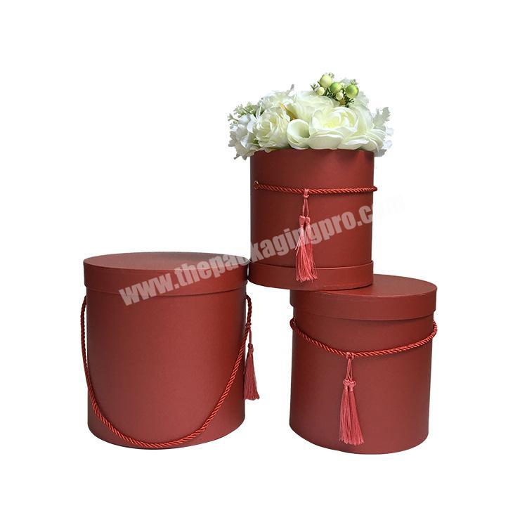 Wholesale Custom Cylinder Packaging Box Elegant Round Flower Boxes For Rose Packaging