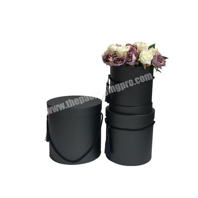 Shop Custom Cylinder Packaging Box Elegant Round Flower Boxes For Rose Packaging