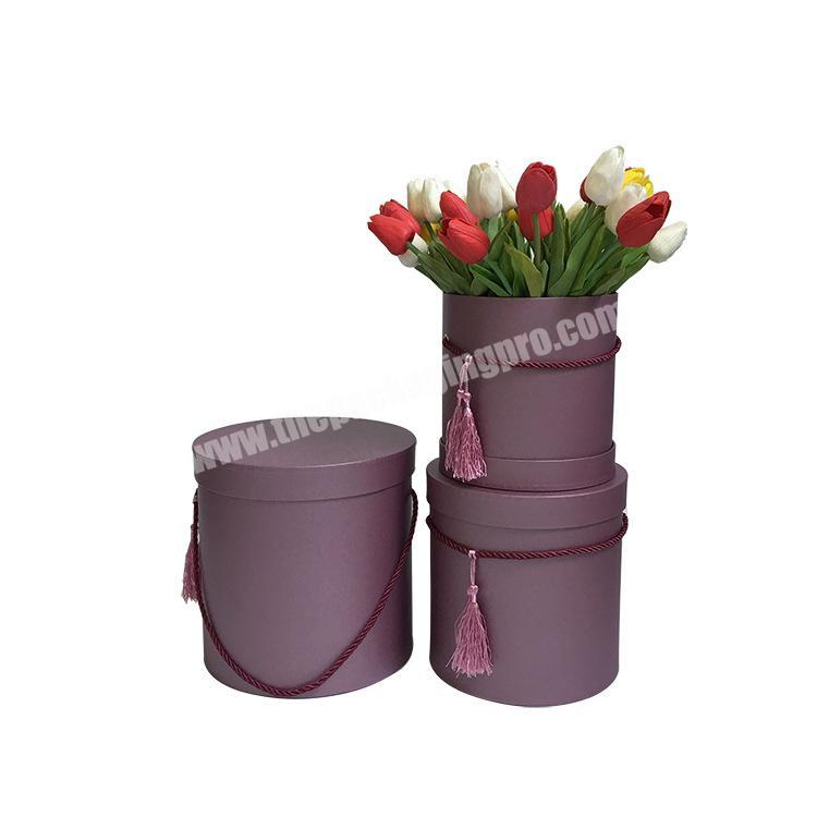 Manufacturer Custom Cylinder Packaging Box Elegant Round Flower Boxes For Rose Packaging