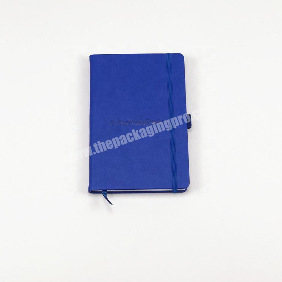 Custom Custom Debossed Logo Elastic Band Closure A5 PU Hardcover Writing Notebook