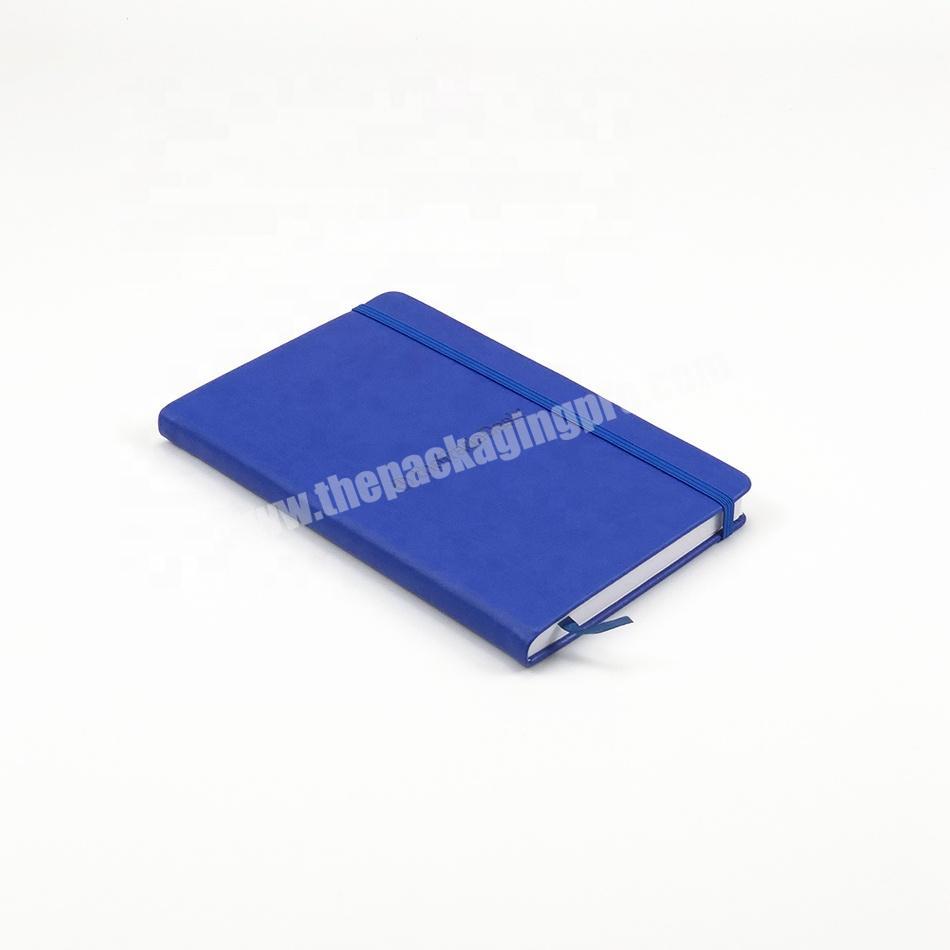 Wholesale Custom Debossed Logo Elastic Band Closure A5 PU Hardcover Writing Notebook
