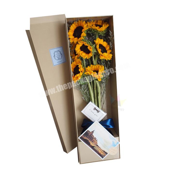 Custom Design Bouquet Long Stem Flower Paper Box