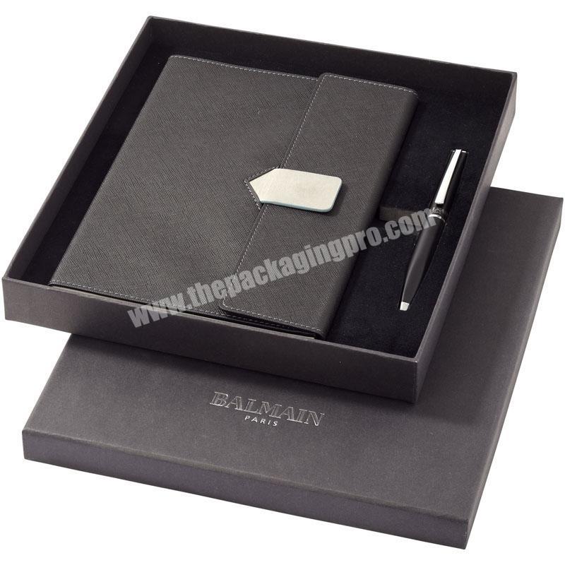 custom design cardboard black a5 gift box