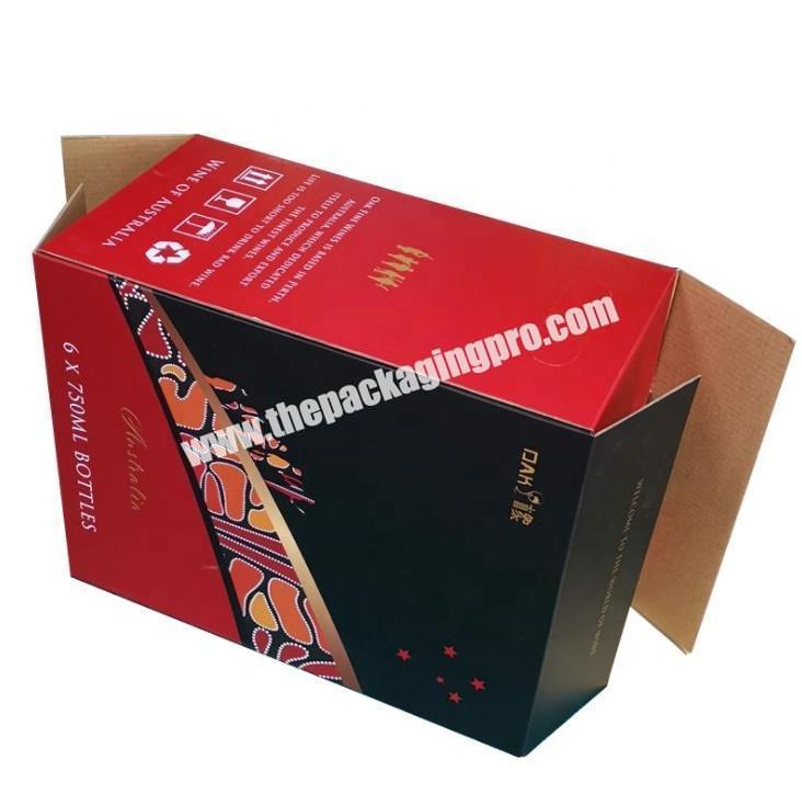 Custom design colorful printed drinks wine beer bottles packing durable shipping carton boxes