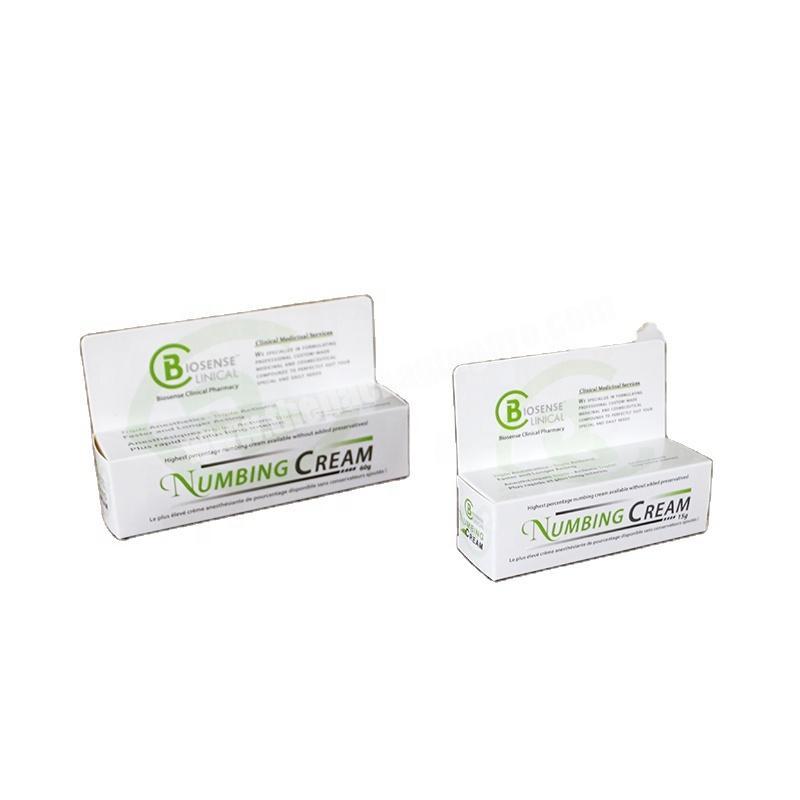 Custom design cosmetic print white carton packaging paper box for face cream