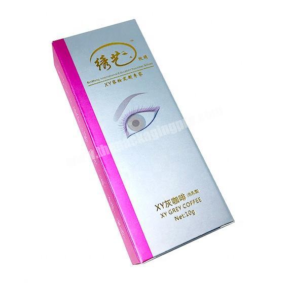 Custom design eco friendly cosmetic contact lenses retail packaging product box emballage