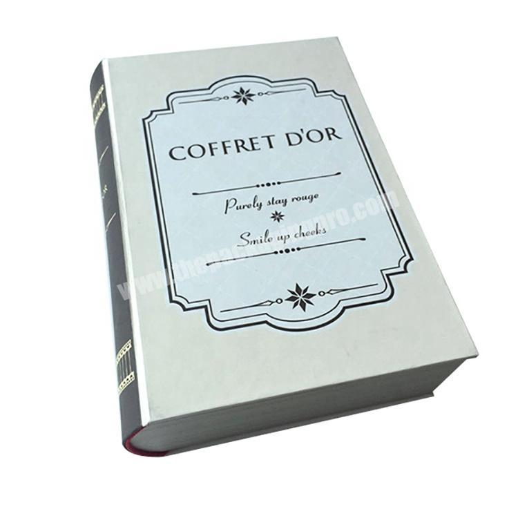 Custom Design Fashion Cardboard Paper Packaging Hard Cover Book Shaped Gift Box