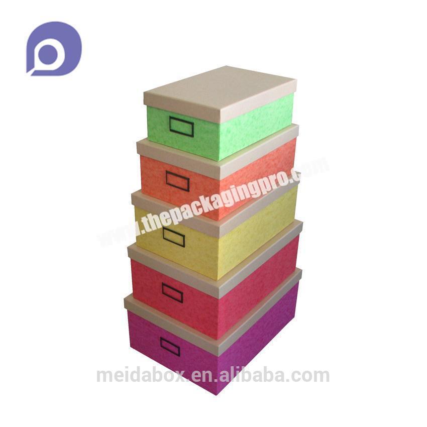 Custom design home storage packaging cardboaed paper gift box set