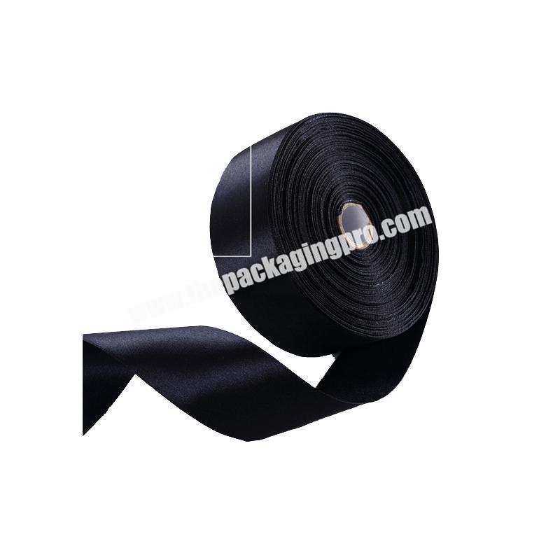 Custom design logo printed black and white ribbon