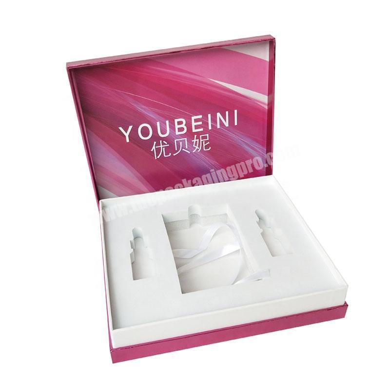 Custom Design Luxury Lid And Base Cardboard Paper Perfume Bottle Packaging Gift Box With Eva Foam Tray Insert