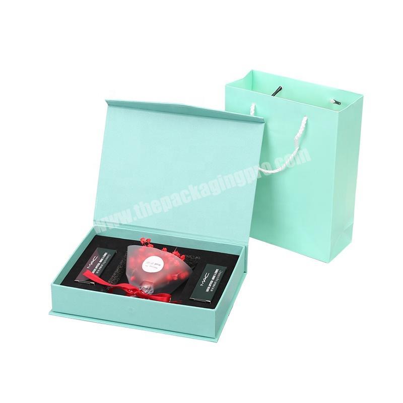 Custom Design Luxury Packaging Magnet Perfume Lipstick Makeup Gift Box With Foam Insert