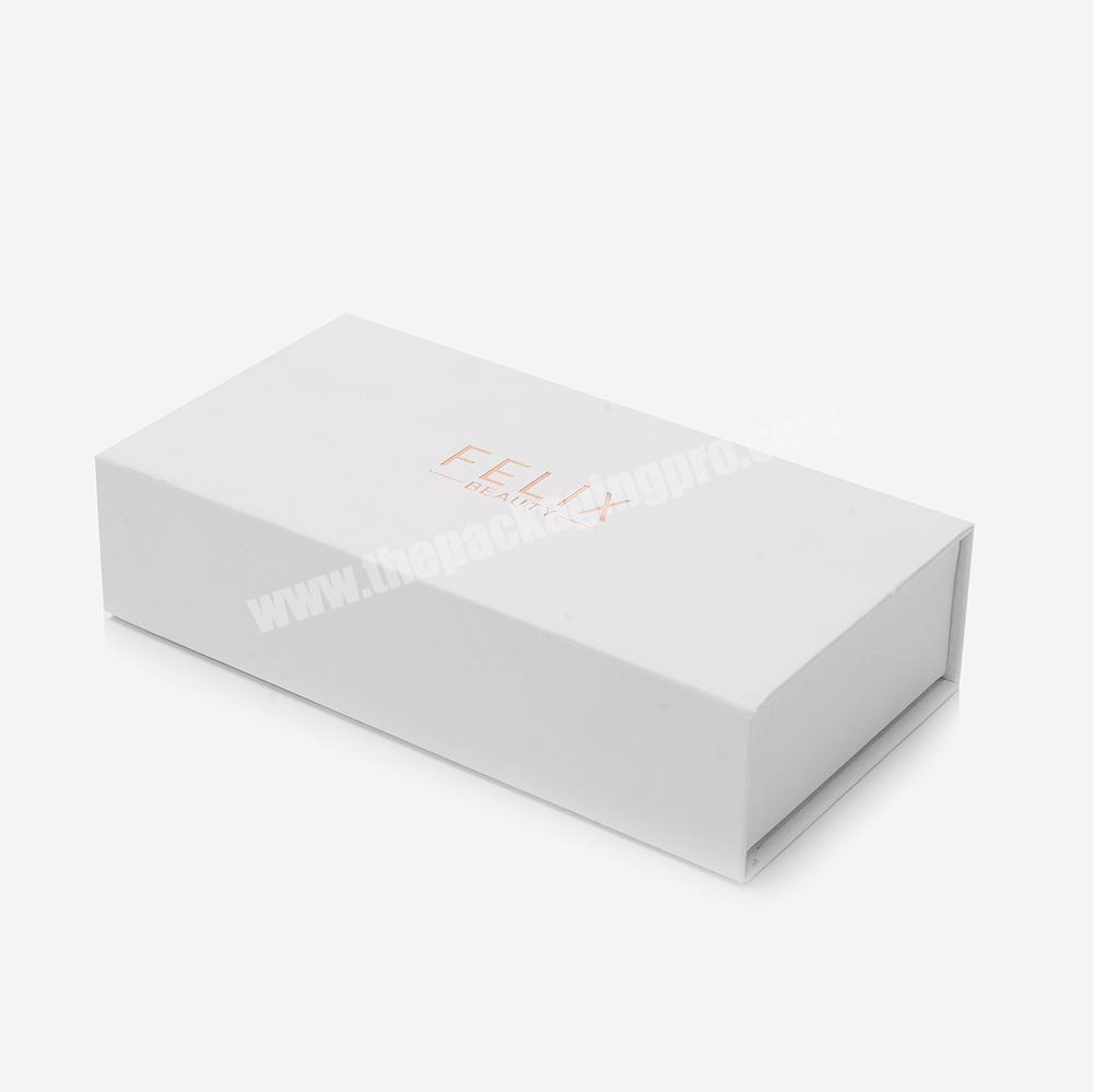 Custom Design Luxury White Jade Beauty Roller Packaging Cardboard Magnetic Closure Gift Box with EVA