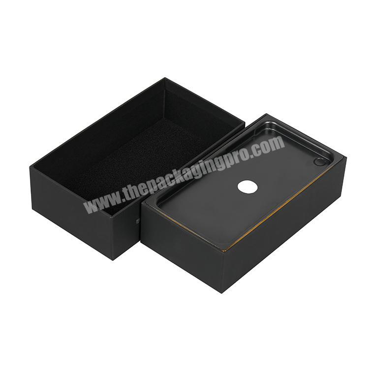 Custom Design New Style Fashion Black Mobile Phone Packing Rigid Paper Software Box Gift Boxes For SamsungIphone
