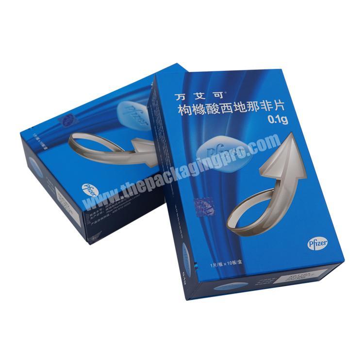 Custom Design Package Box Printing Medicine Pill Pharmaceutical Packaging Box