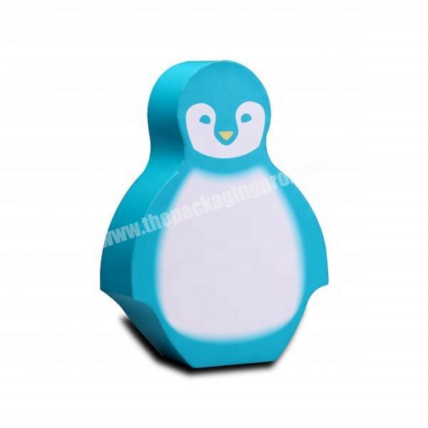 custom design penguin paper box for gift packaging