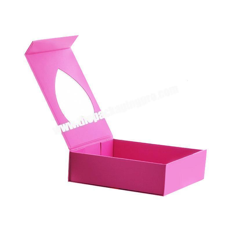 Custom design pink luxury presentation packaging magnetic gift boxes