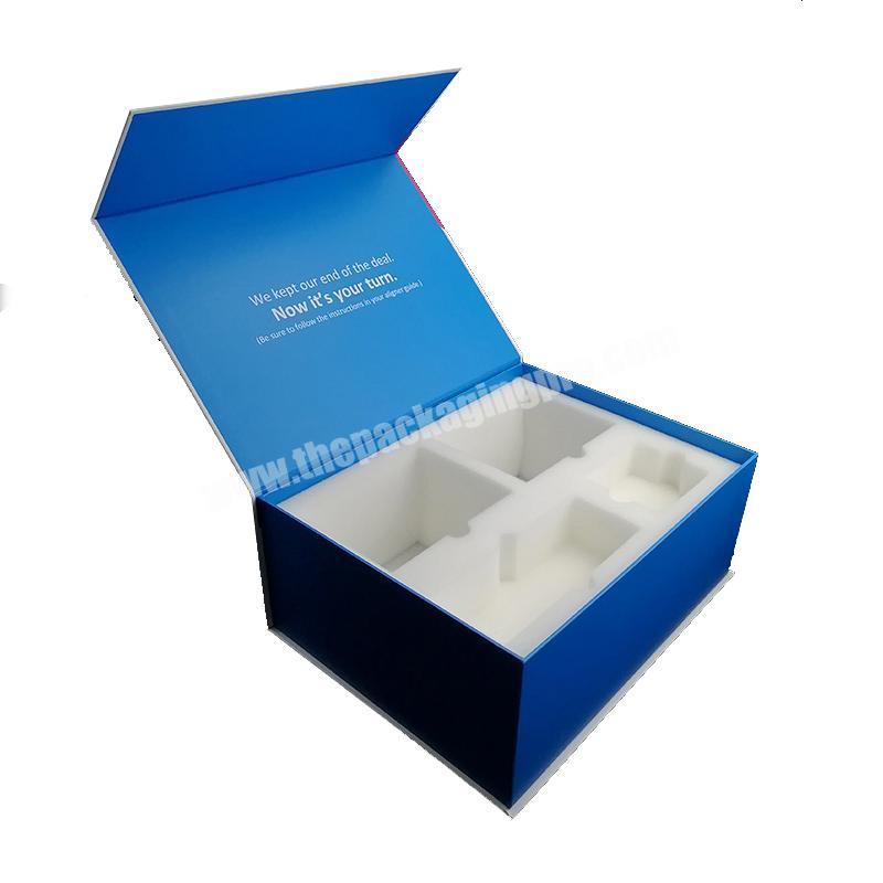 Custom Design Premium Gift Magnetic Packaging Rigid Cardboard Teeth Whitening Kit Box with Foam Inserts