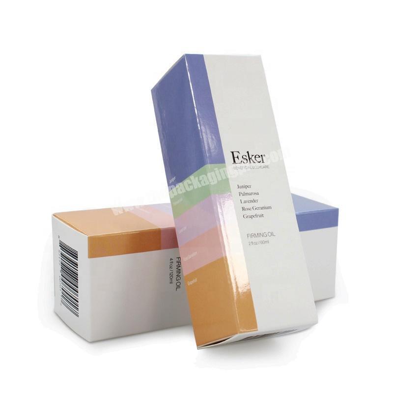 Custom Design Printed Art Paper Cosmetic Box for Skin Care Cream Packaging