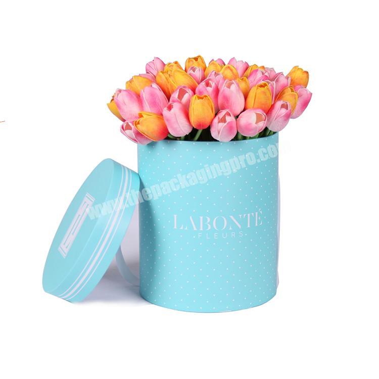Custom Design Printed Cardboard Paper Round Hat Flower Packing Box for Flowers box
