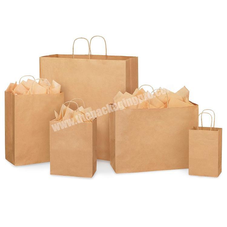 Custom Design Printed Shopping Bag Paper Brown Kraft Paper Bag