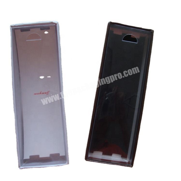 Custom design printed two piece packaging box with clear lid PVC cover