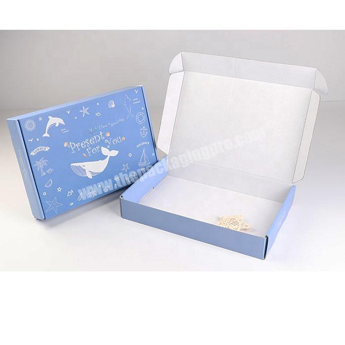 Custom design printing 3 layers Luxury Corrugated Cardboard Tuck Top Packaging Shipping Mailing Box for Clothing