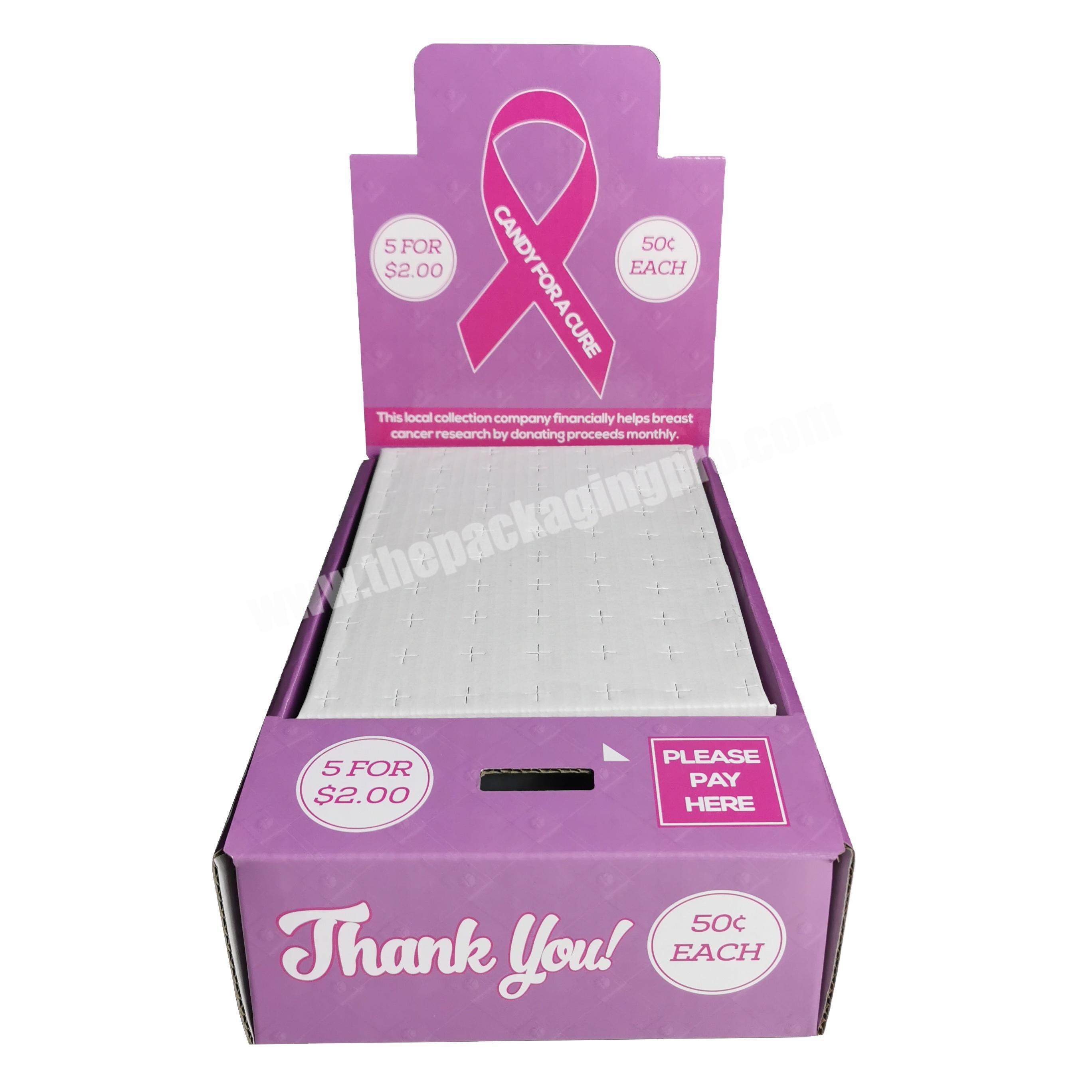 Custom design printing display cardboard honor donation charity box