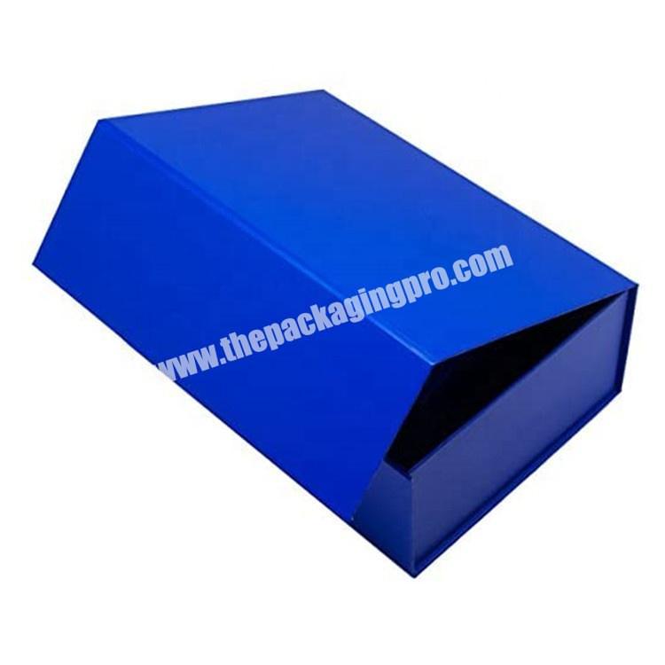 custom design printing paper cardboard blue magnetic cosmetic box