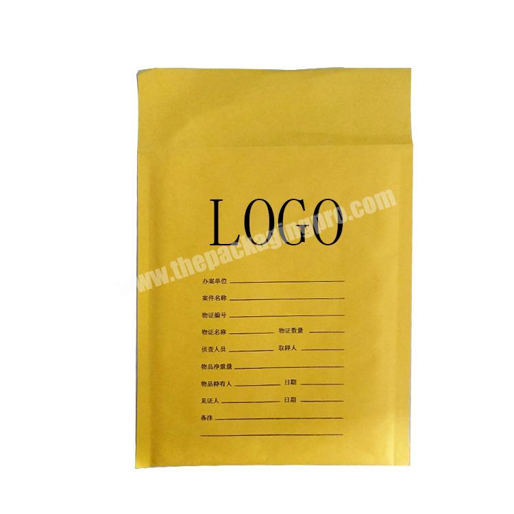 Custom design recyclable waterproof white brown kraft paper postal courier eco friendly air bubble mailing bag