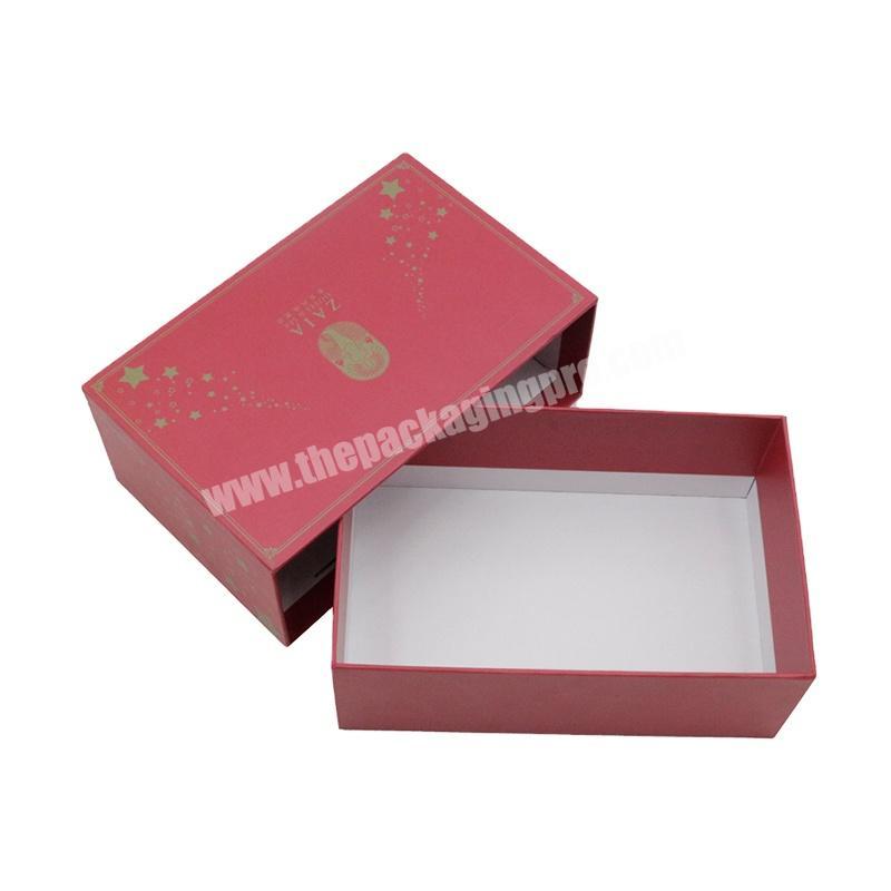 Custom design red luxury Drawer Type Packaging Gift Box for women purses and handbags