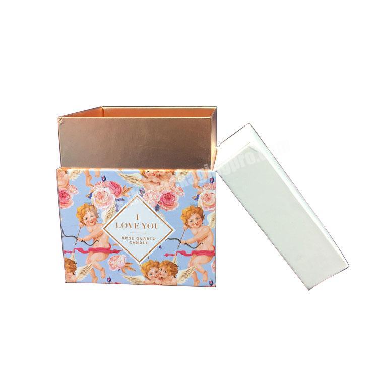 Custom design tealight candle boxes square packaging soy jar box