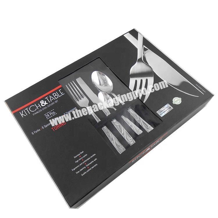 Custom dinnerware Tableware candy service set dishware knife gift box knife Packaging Paper boxes for forks set gift